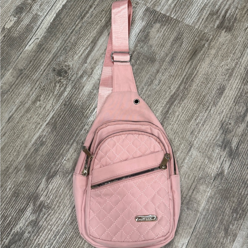 Pink Quilted Sling Bag - Unknown Brand